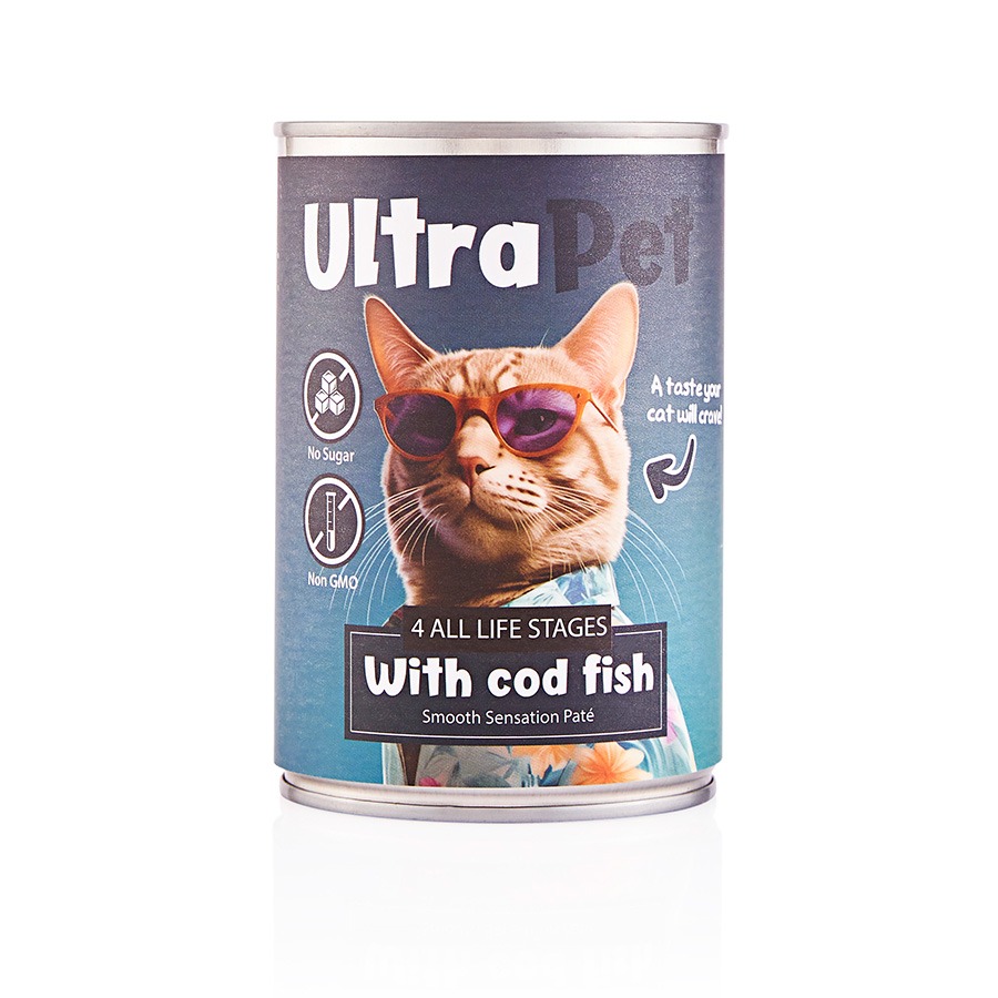 Image1 אולטרה פט פטה דג בקלה לחתול 400 גרם