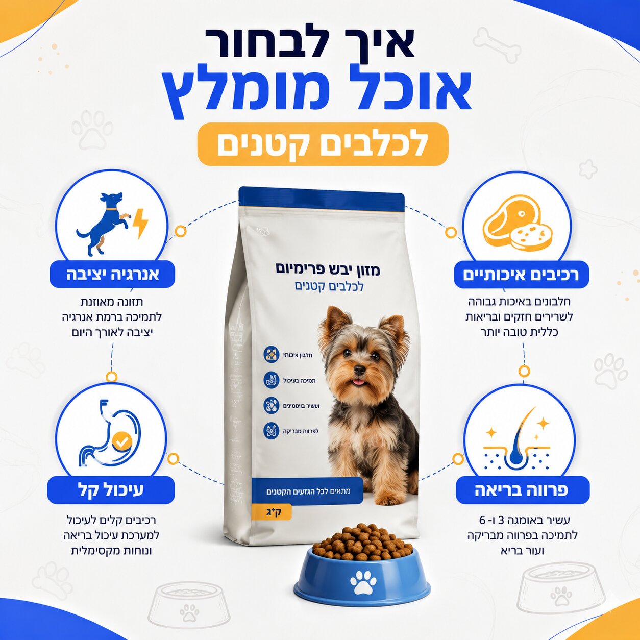 אוכל מומלץ לכלבים קטנים - איך בוחרים תזונה שמתאימה באמת לכלב שלכם?