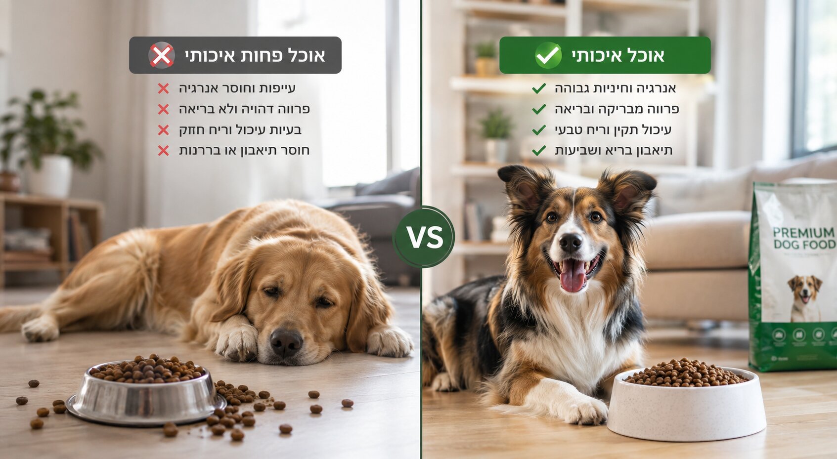 מזון לכלבים מומלץ - איך לבחור את אוכל נכון לכלב?
