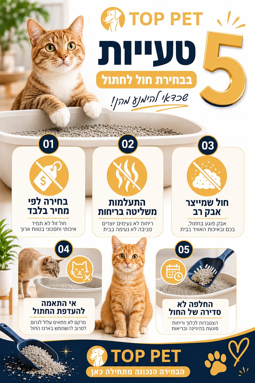 המדריך המלא לבחירת חול מתגבש לחתולים לבית נקי וללא ריחות