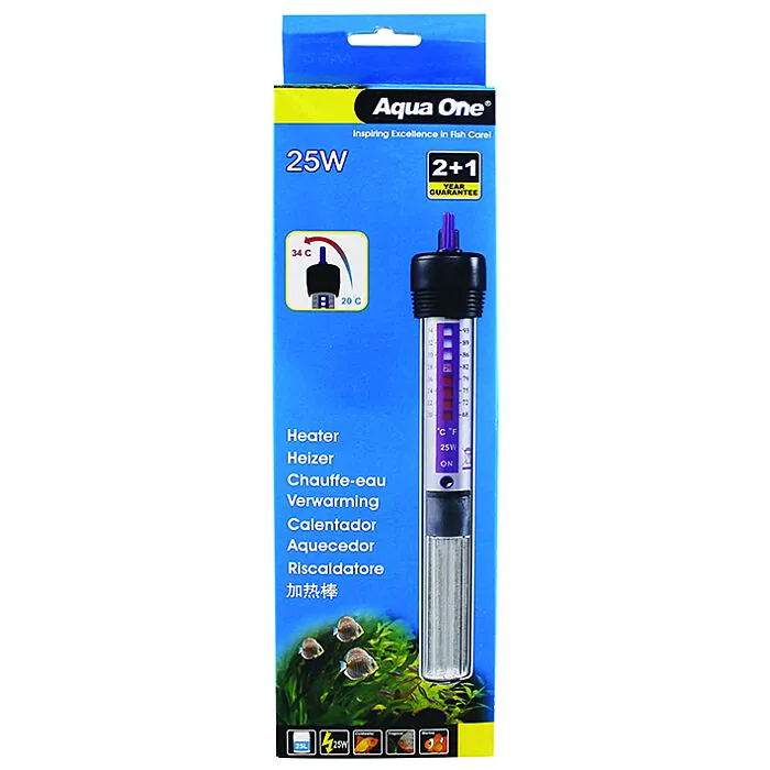 גוף חימום עם תרמוסטט לאקווריום אקווה וואן 25W